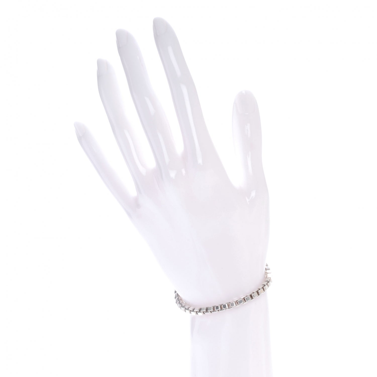 Tiffany Sterling Silver 4mm Venetian Link Bracelet 2 of 5