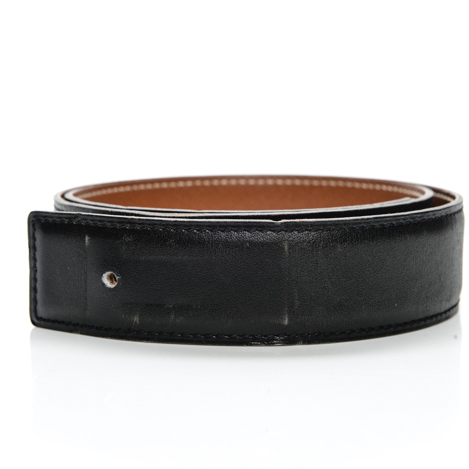 Hermes Box Epsom 32mm Belt Strap 70 Black Gold 5 of 5