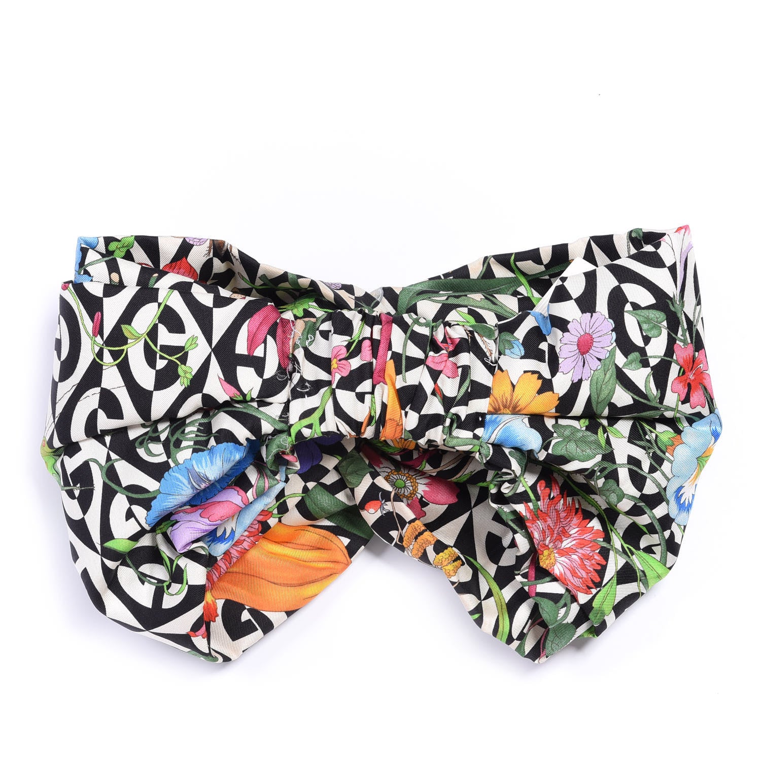 Gucci Silk G Rhombus Flora Print Headband M Multicolor 2 of 3