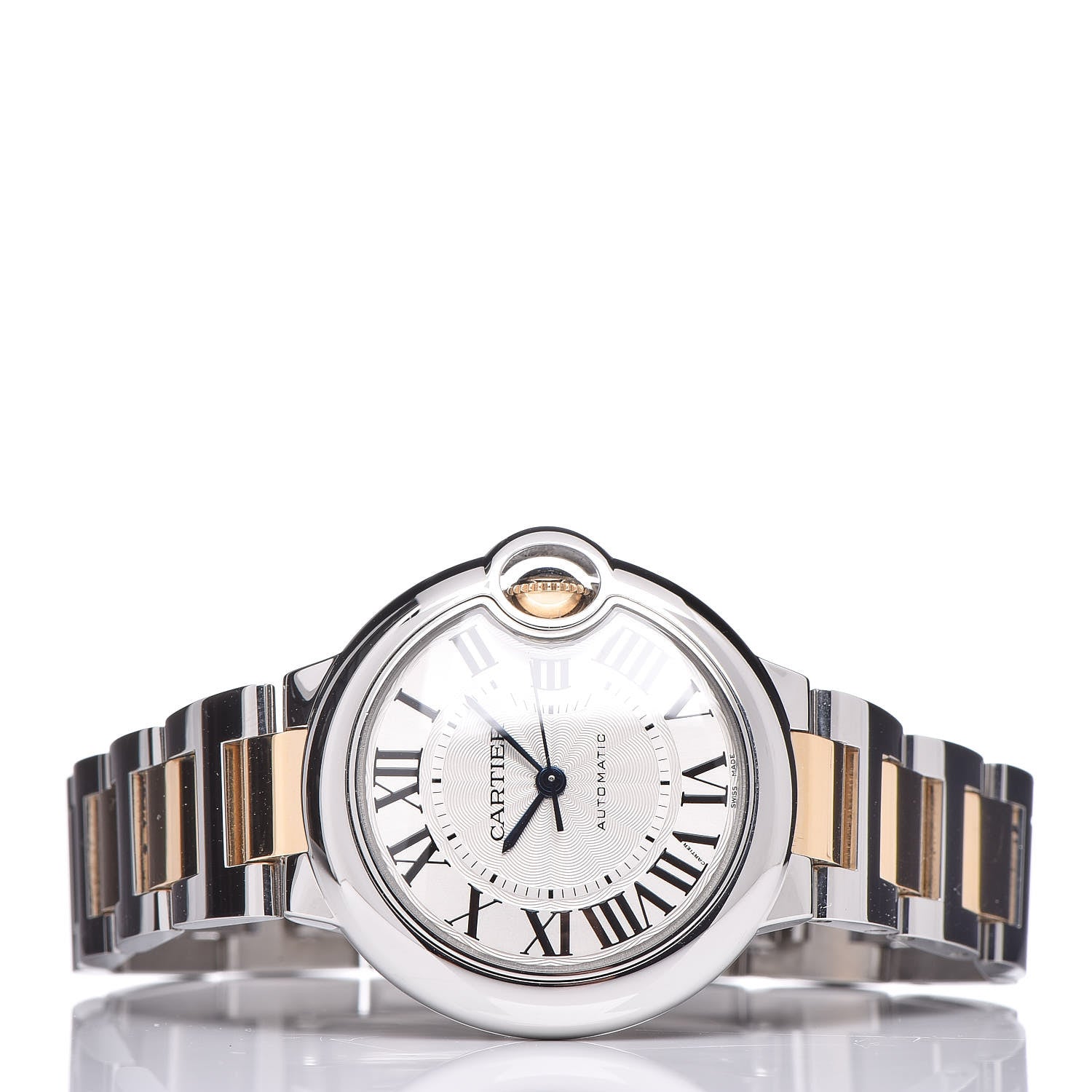 Cartier Stainless Steel 18K Yellow Gold 33mm Ballon Bleu De Automatic Watch 3 of 9