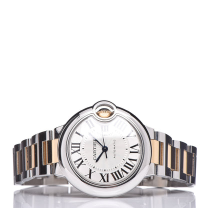 Cartier Stainless Steel 18K Yellow Gold 33mm Ballon Bleu De Automatic Watch 3 of 9