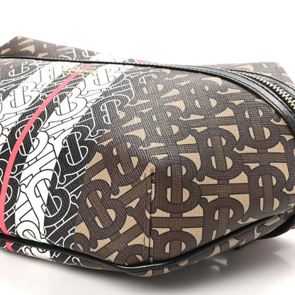 Burberry E-Canvas Monogram Stripe Medium Sonny Bum Bag Bridle Brown 11 of 12