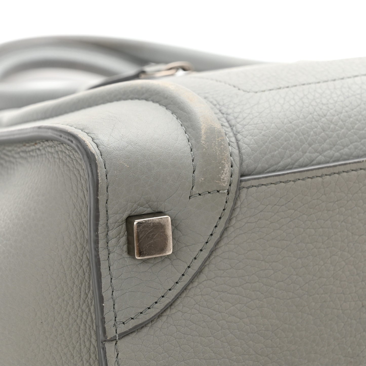 Drummed Calfskin Micro Luggage Sky