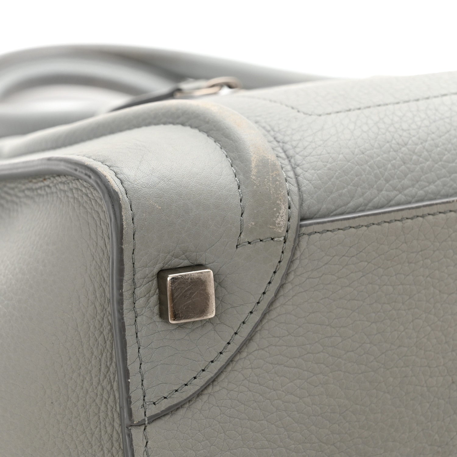 Celine Drummed Calfskin Micro Luggage Sky 12 of 16