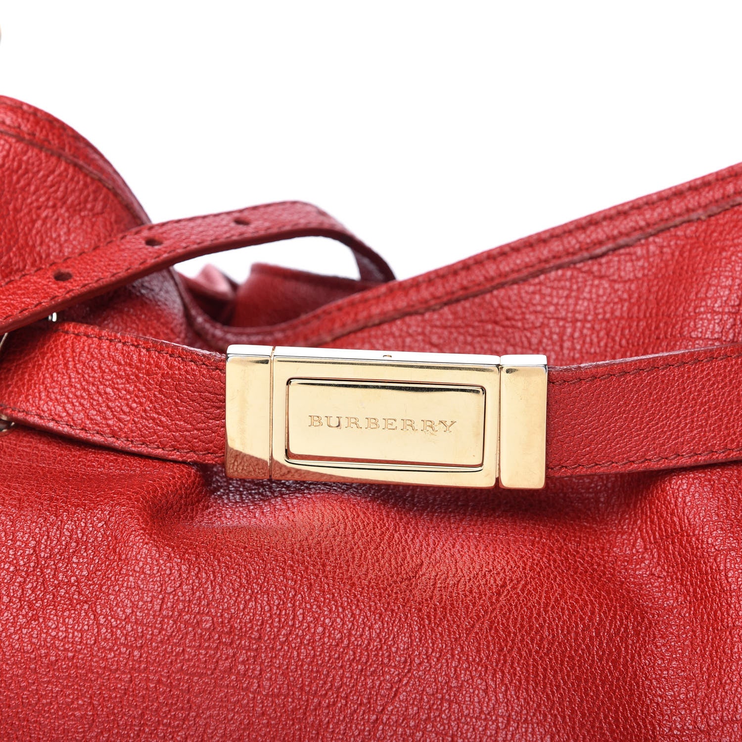 Burberry Grainy Calfskin Medium Wilenmore Hobo Red 11 of 11
