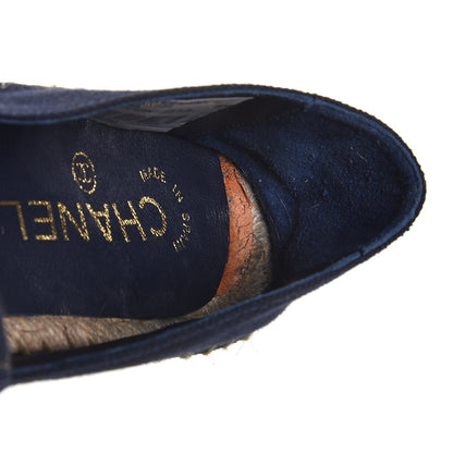 Chanel Fabric CC Espadrilles 38 Blue Green 11 of 12