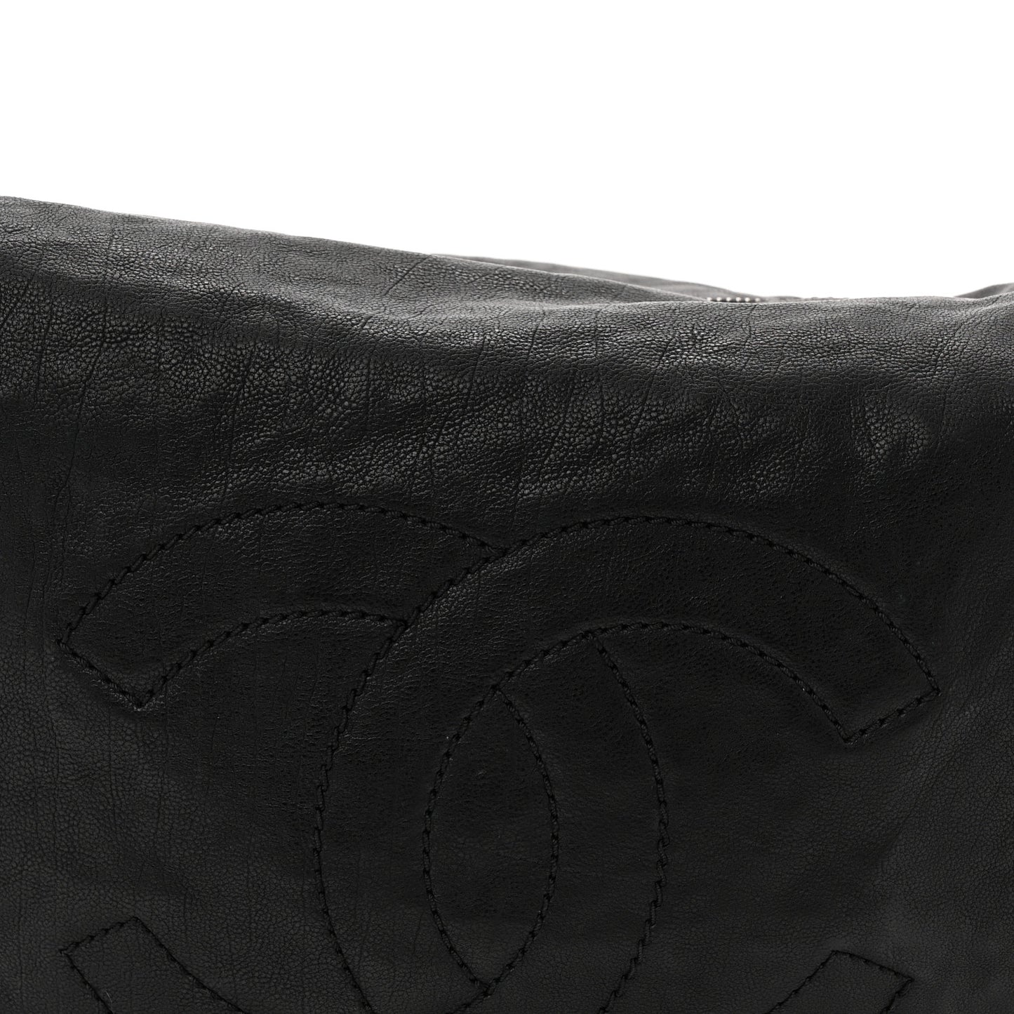 Calfskin Modern Chain Hobo Black