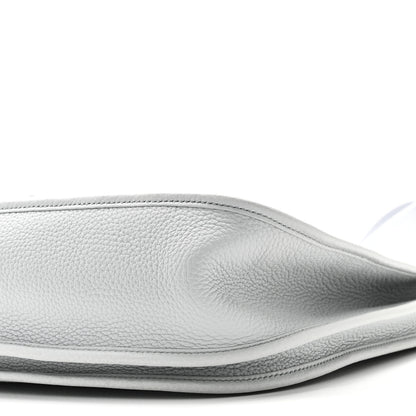 Hermes Taurillon Clemence Evelyne III GM Bleu Pale 10 of 11