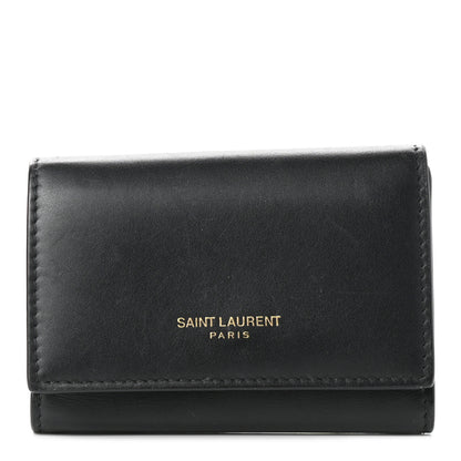 Saint Laurent Calfskin Key Holder Pouch Black 1 of 7