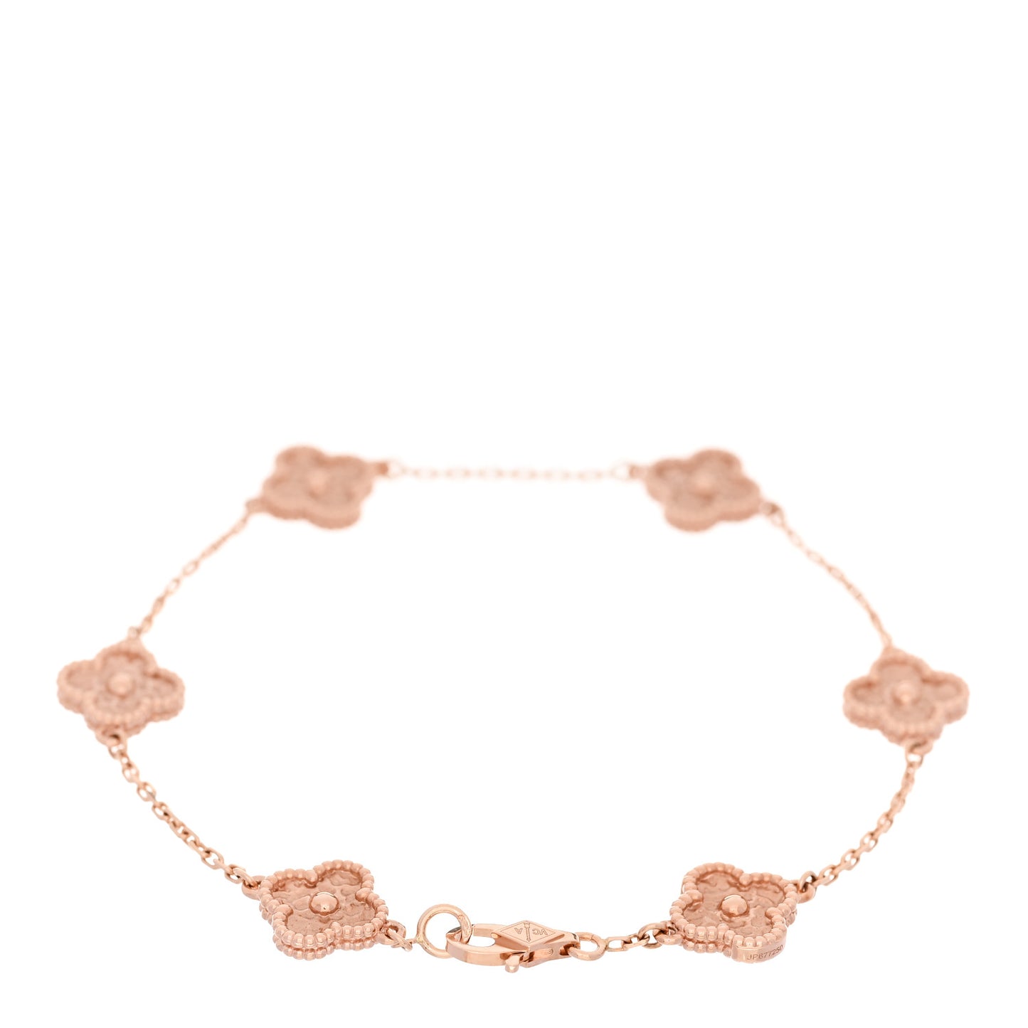 VAN CLEEF &amp; ARPELS 18K Rose Gold 6 Motifs Sweet Alhambra Bracelet