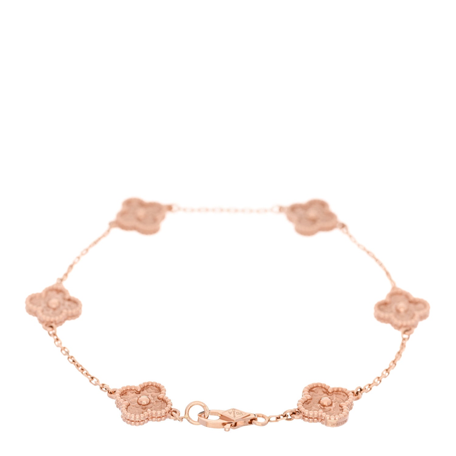 Van Cleef & Arpels VAN CLEEF &amp; ARPELS 18K Rose Gold 6 Motifs Sweet Alhambra Bracelet 2 of 5