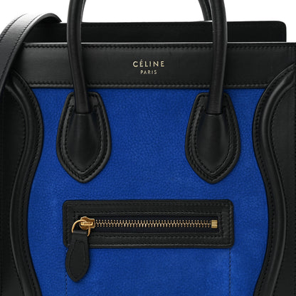 Celine Smooth Calfskin Nubuck Nano Tri-Color Luggage Bright Blue 7 of 10