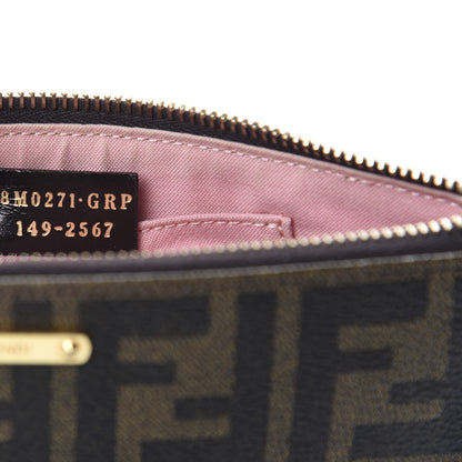 Fendi Zucca Spalmati Vitello Elite Pochette Tobacco Ciclamino 10 of 10