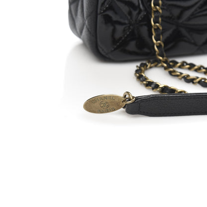 Chanel Patent Goatskin Quilted Medium CC Eyelet Flap Black 10 of 11
