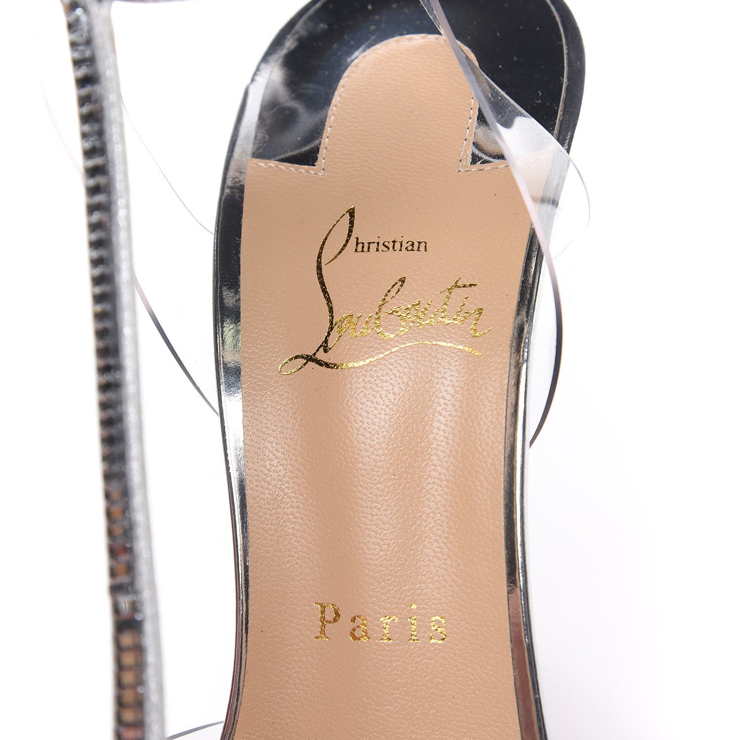 Specchio PVC Crystal Nosy 100 Pumps 40 Silver