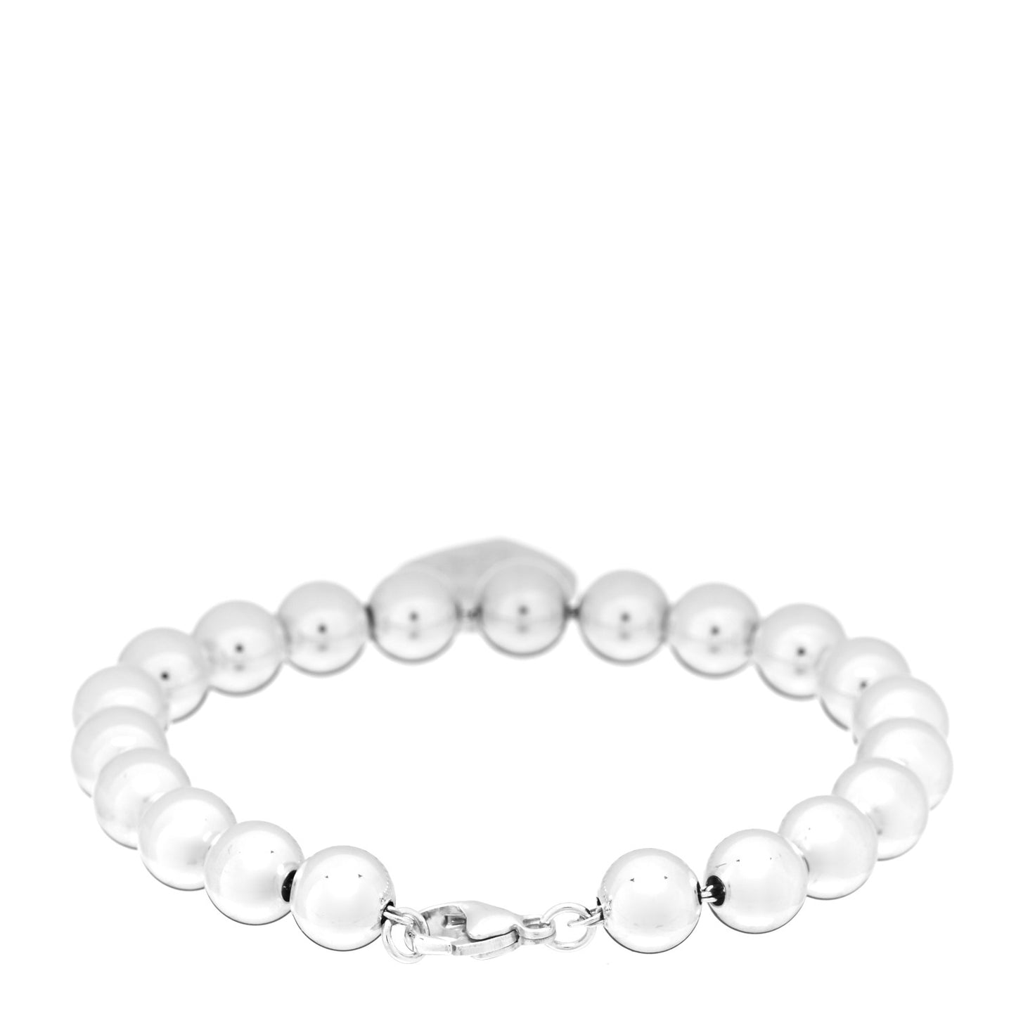 Sterling Silver 8mm Return To Tiffany Heart Tag Bead Bracelet