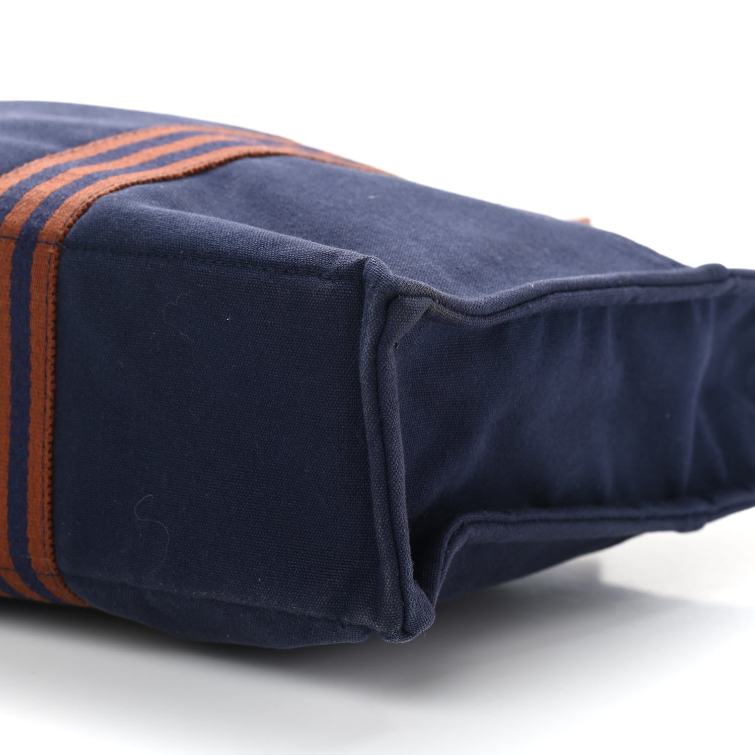Hermes Canvas Fourre Tout MM Navy Brown 11 of 13