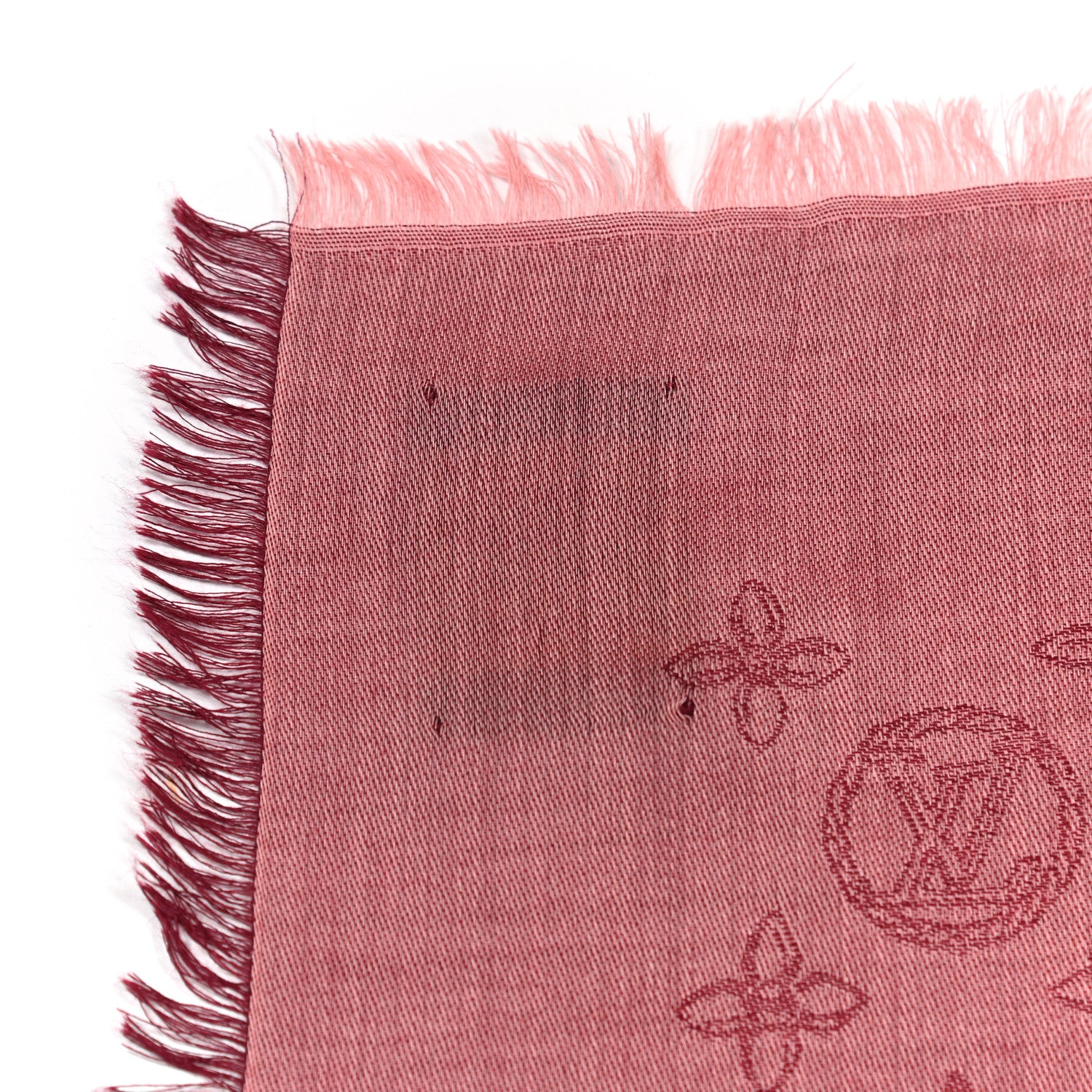 Louis Vuitton Cashmere Silk Monogram Shawl Fuchsia 4 of 4