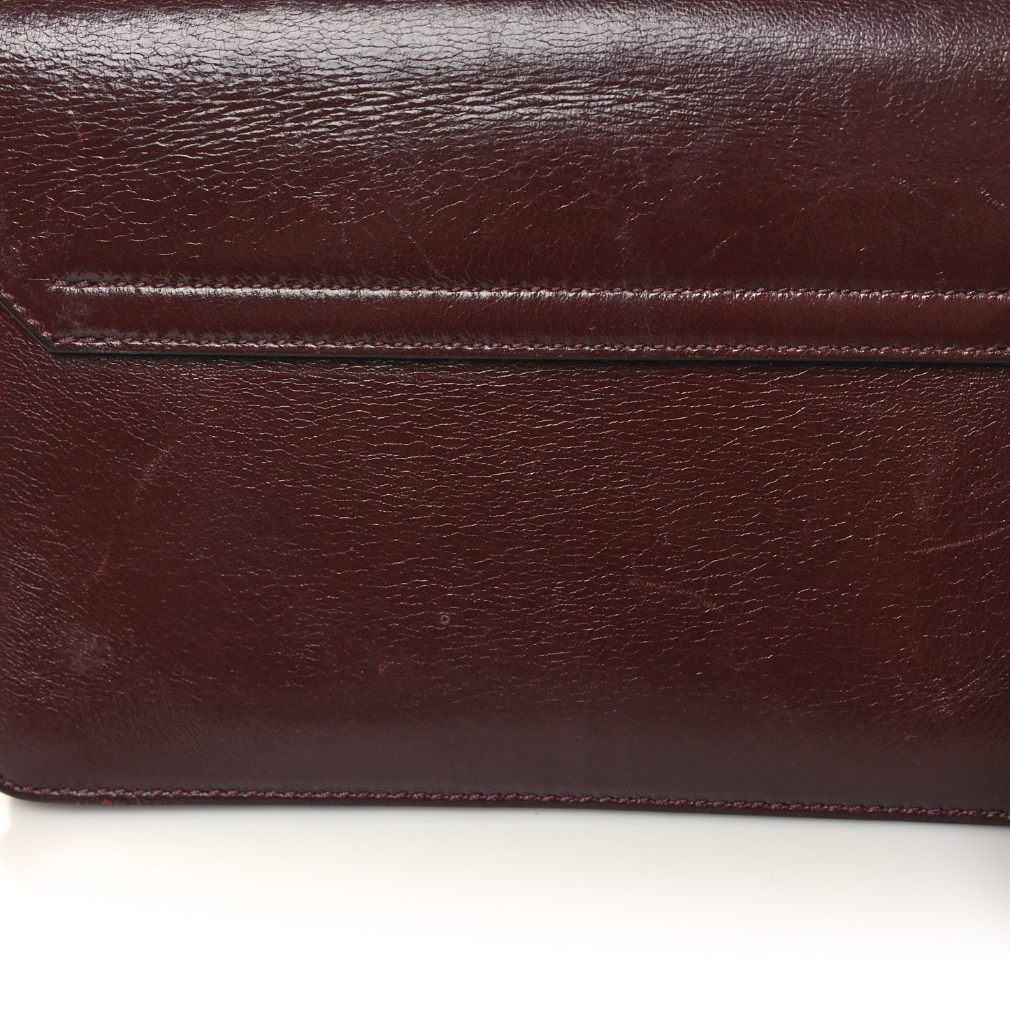 Crinkled Patent Lambskin Small GV3 Shoulder Bag Black Burgundy