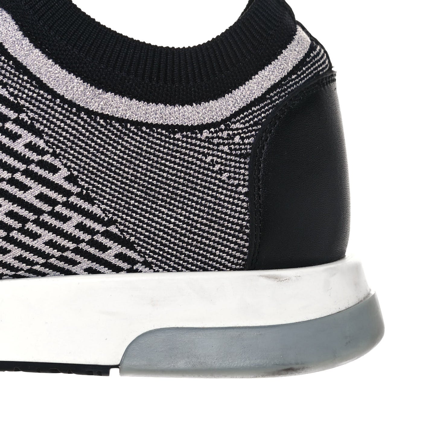 Knit Bi-Color Womens Addict Sneakers 39 Black White