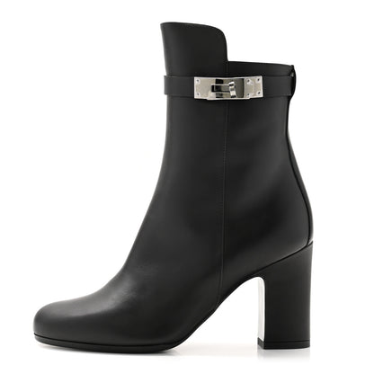 Hermes Calfskin Joueuse Ankle Boots 35.5 Black 1 of 8
