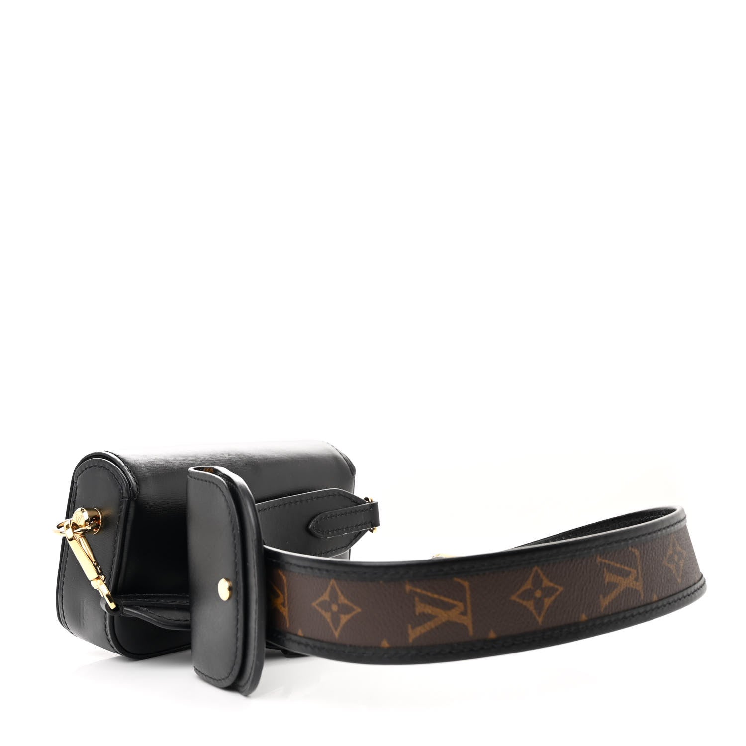 Louis Vuitton Calfskin Monogram Officier Pouch Black 3 of 11