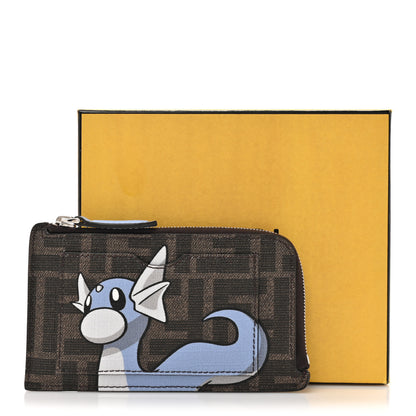 Fendi X FRGMT X POKEMON Glazed Fabric FF 1974 Pokemon Card Case Tobacco Moro Blue 9 of 9