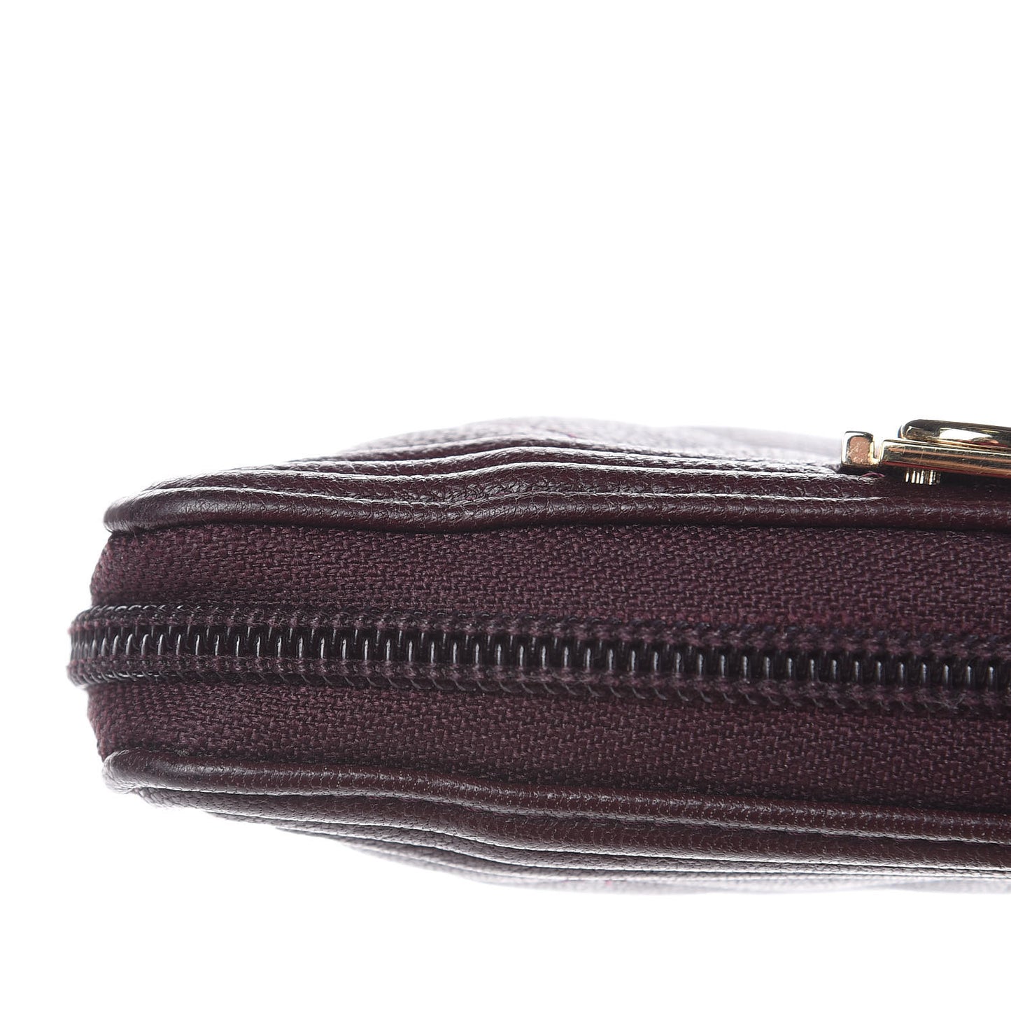 Caviar Quilted Small Boy Zip Around Wallet Dark Purple