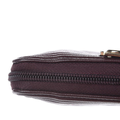 Chanel Caviar Quilted Small Boy Zip Around Wallet Dark Purple 11 of 15