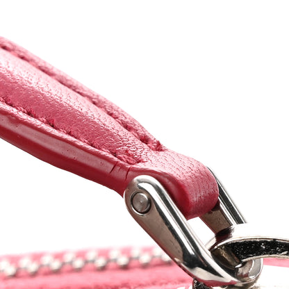 Prada Nappa Impunture Diagramme Mini Double Zip Chain Crossbody Bag Peonia 13 of 15