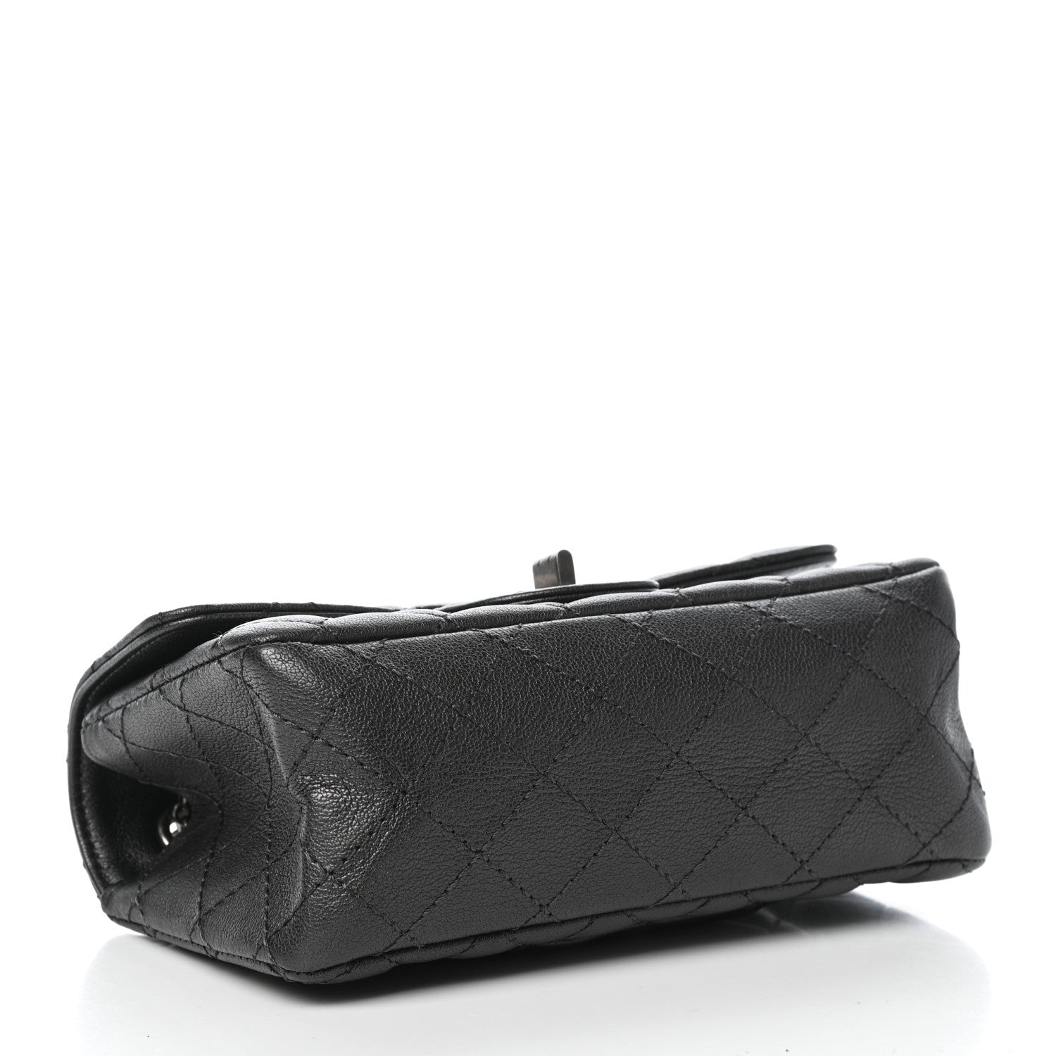 Chanel Metallic Sheepskin Quilted 2.55 Reissue Mini Flap Dark Silver 4 of 11