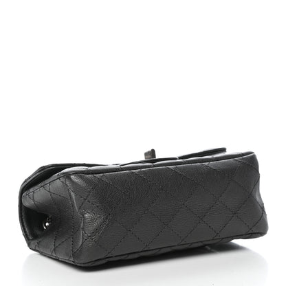 Chanel Metallic Sheepskin Quilted 2.55 Reissue Mini Flap Dark Silver 4 of 11