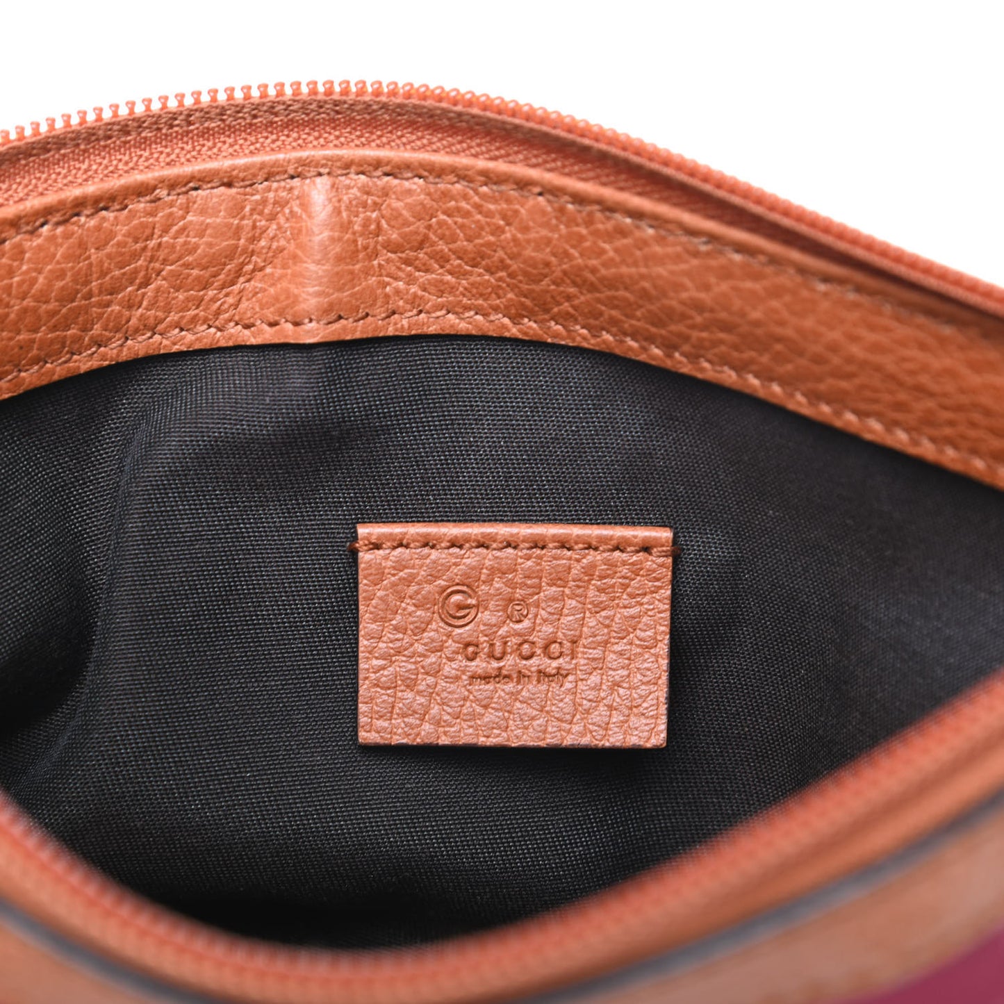 Nylon Guccissima Zip Pouch Red