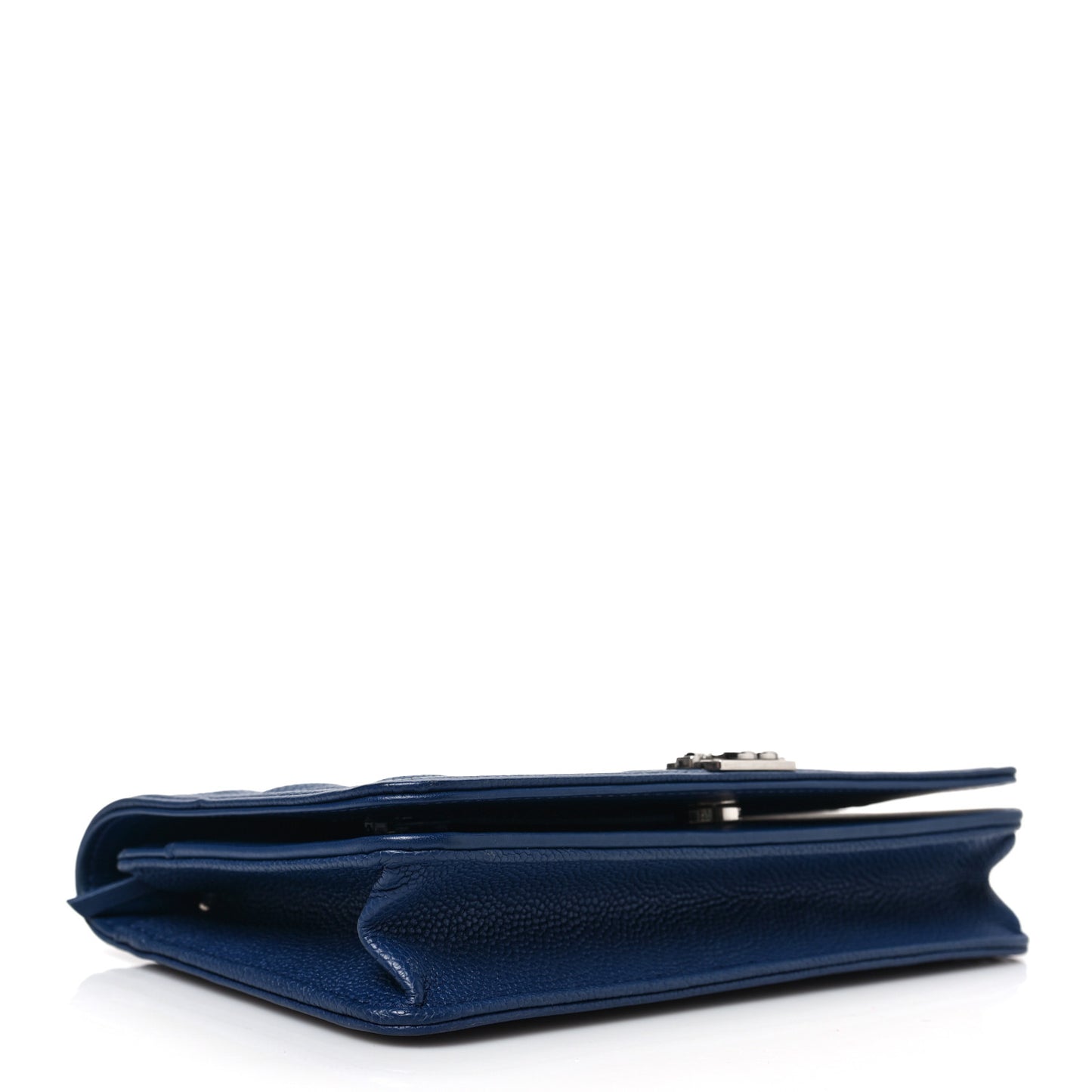 Caviar Quilted Boy Wallet On Chain WOC Blue