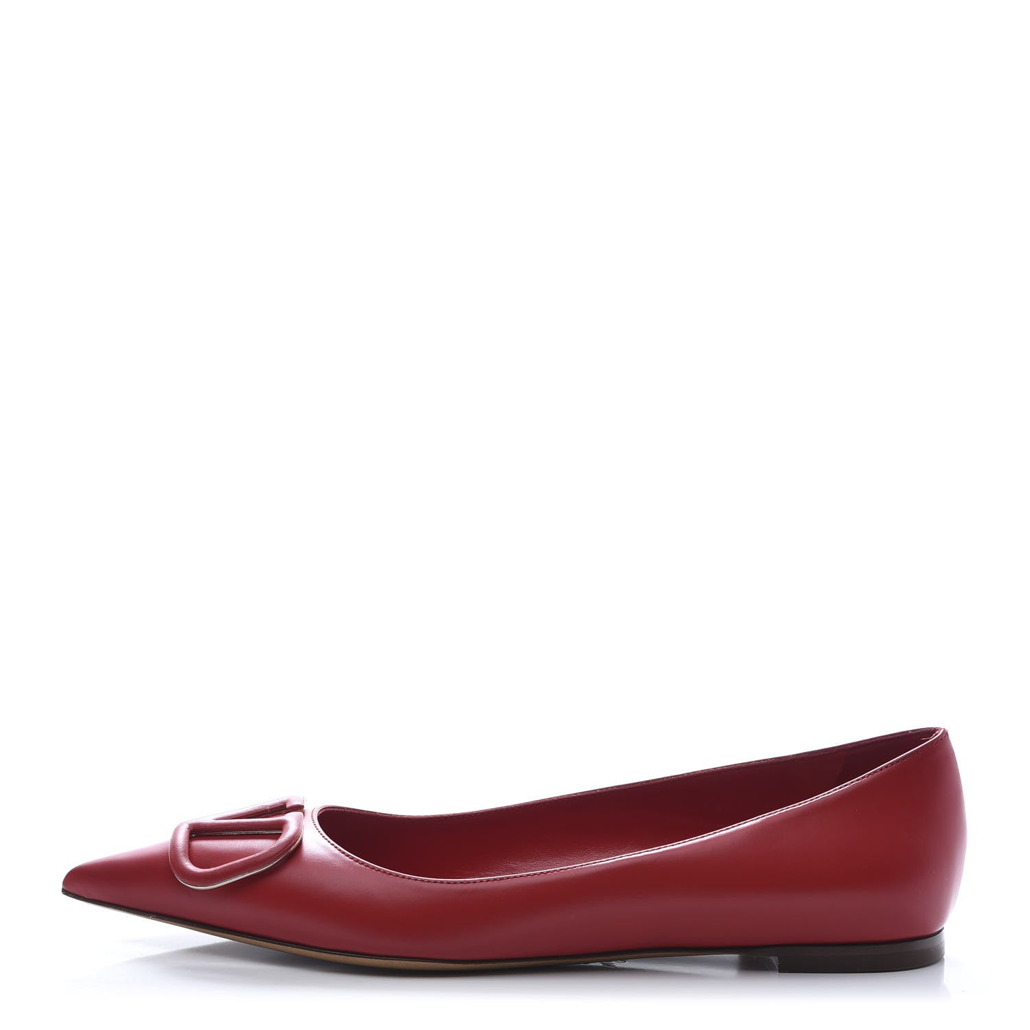 Valentino Garavani Nappa Vlogo Flats 38 Rosso Valentino 1 of 8