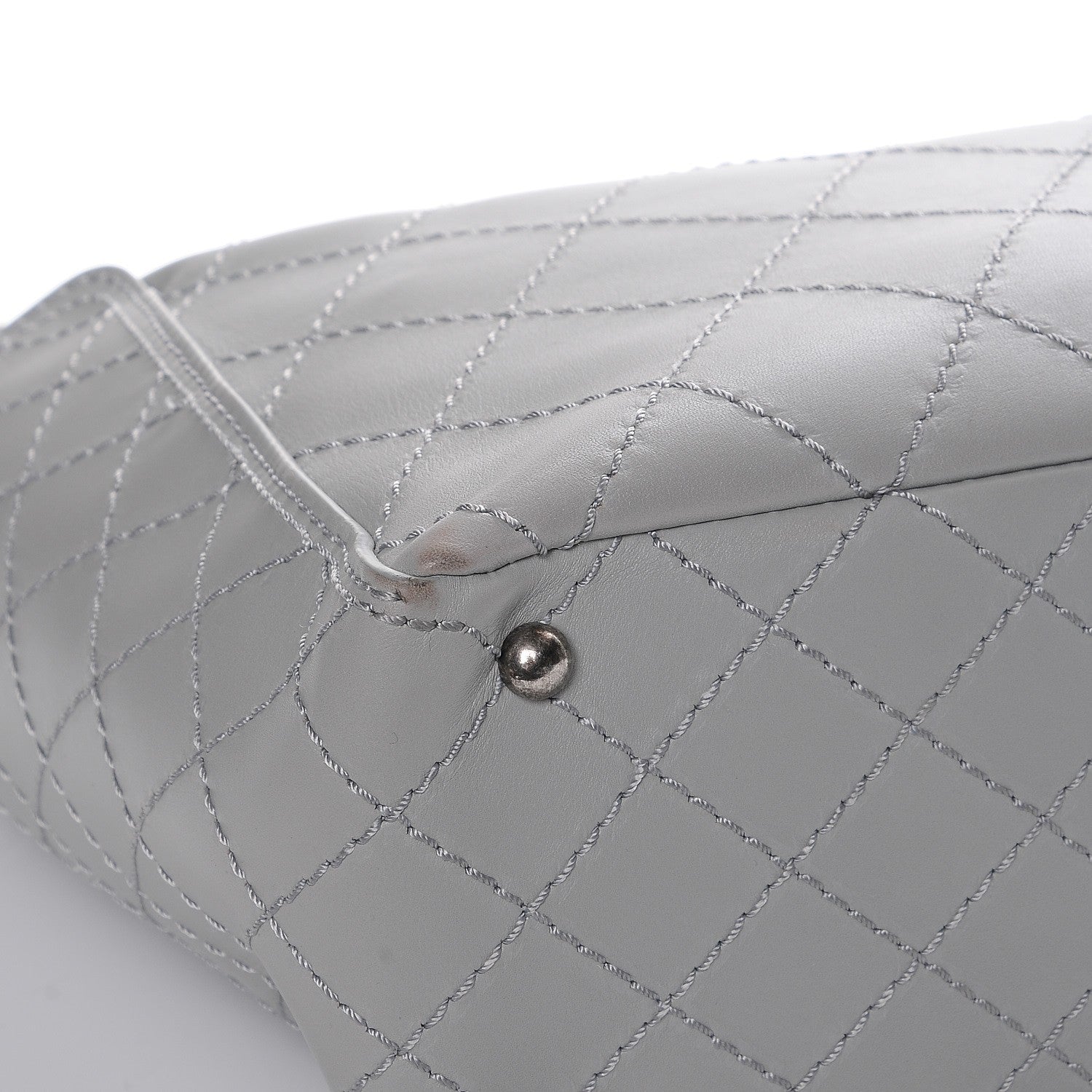 Chanel Calfskin Stitched CC Pocket Hobo Grey 8 of 9