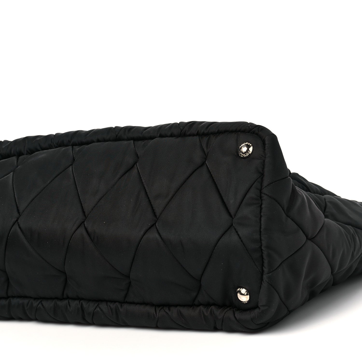 Prada Tessuto Nylon Quilted Shopping Tote Black 8 of 10