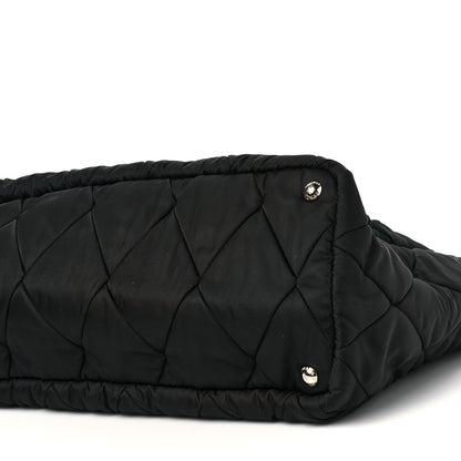 Prada Tessuto Nylon Quilted Shopping Tote Black 8 of 10