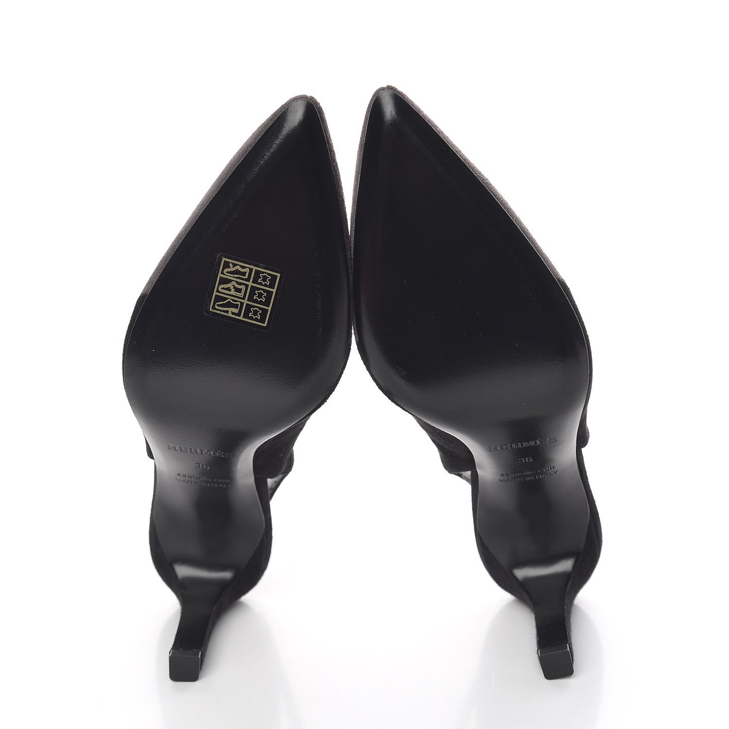 Suede Goatskin Tina Pumps 36 Black Multicolor