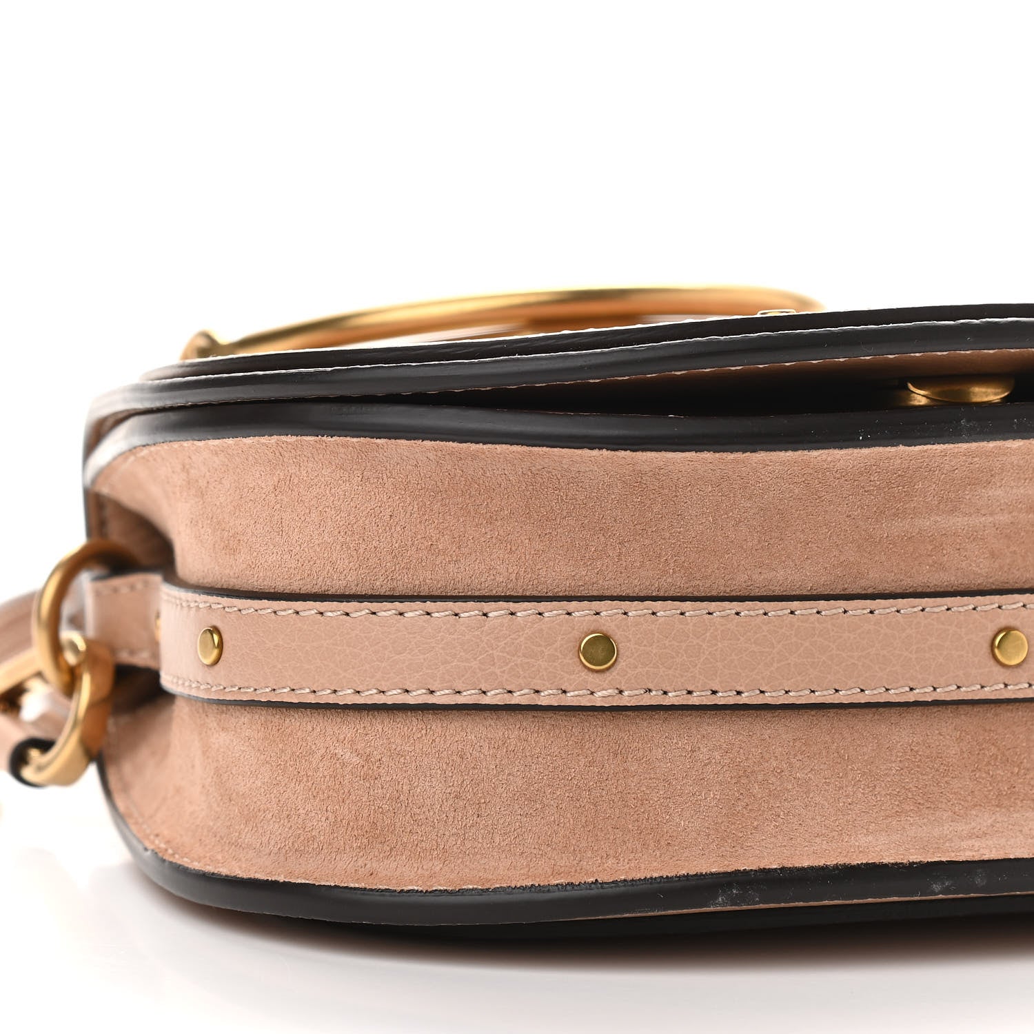 Chloe Calfskin Suede Small Nile Bracelet Bag Biscotti Beige 8 of 9