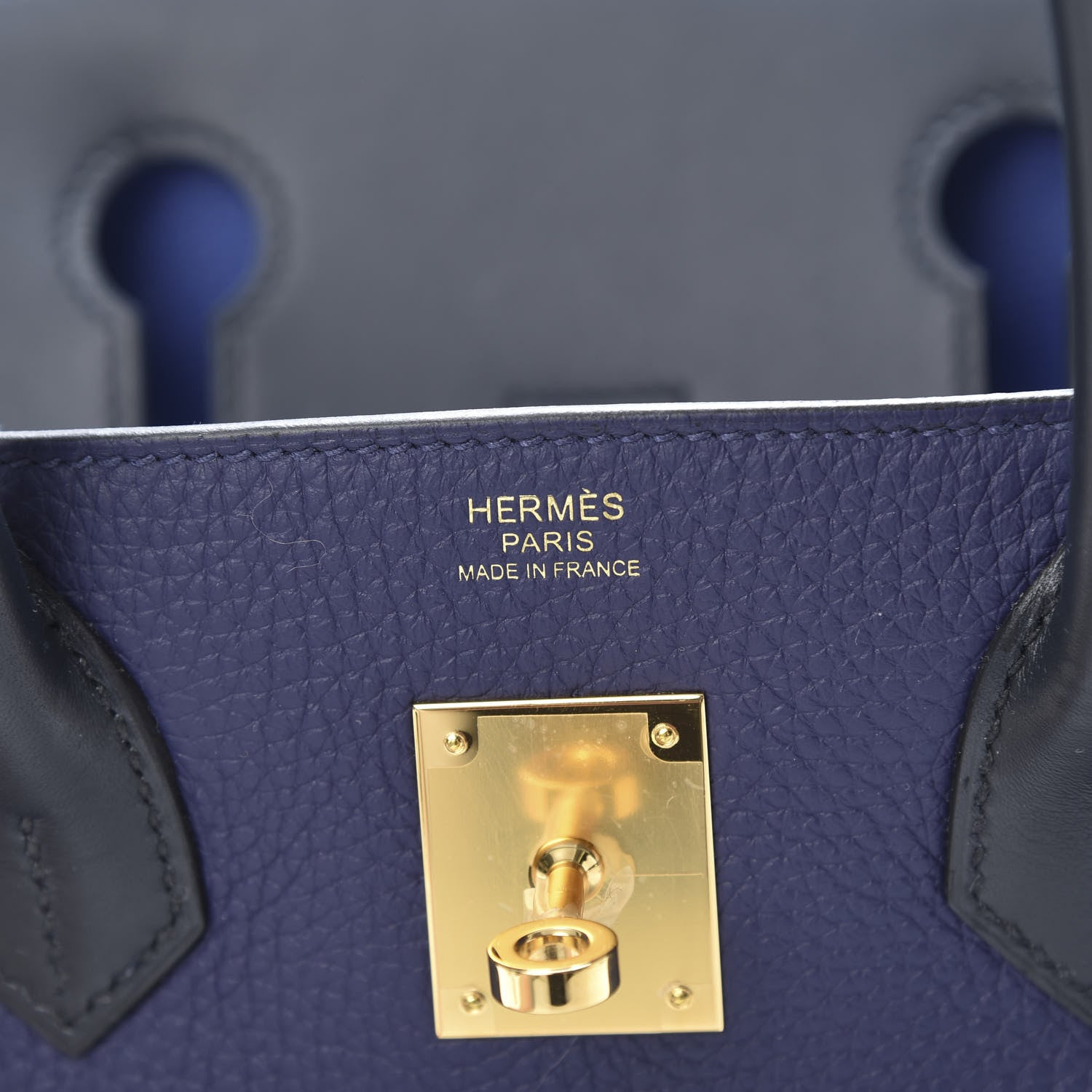 Hermes Taurillon Clemence Sombrero Birkin 30 Bleu Encre Bleu Obscur 5 of 10