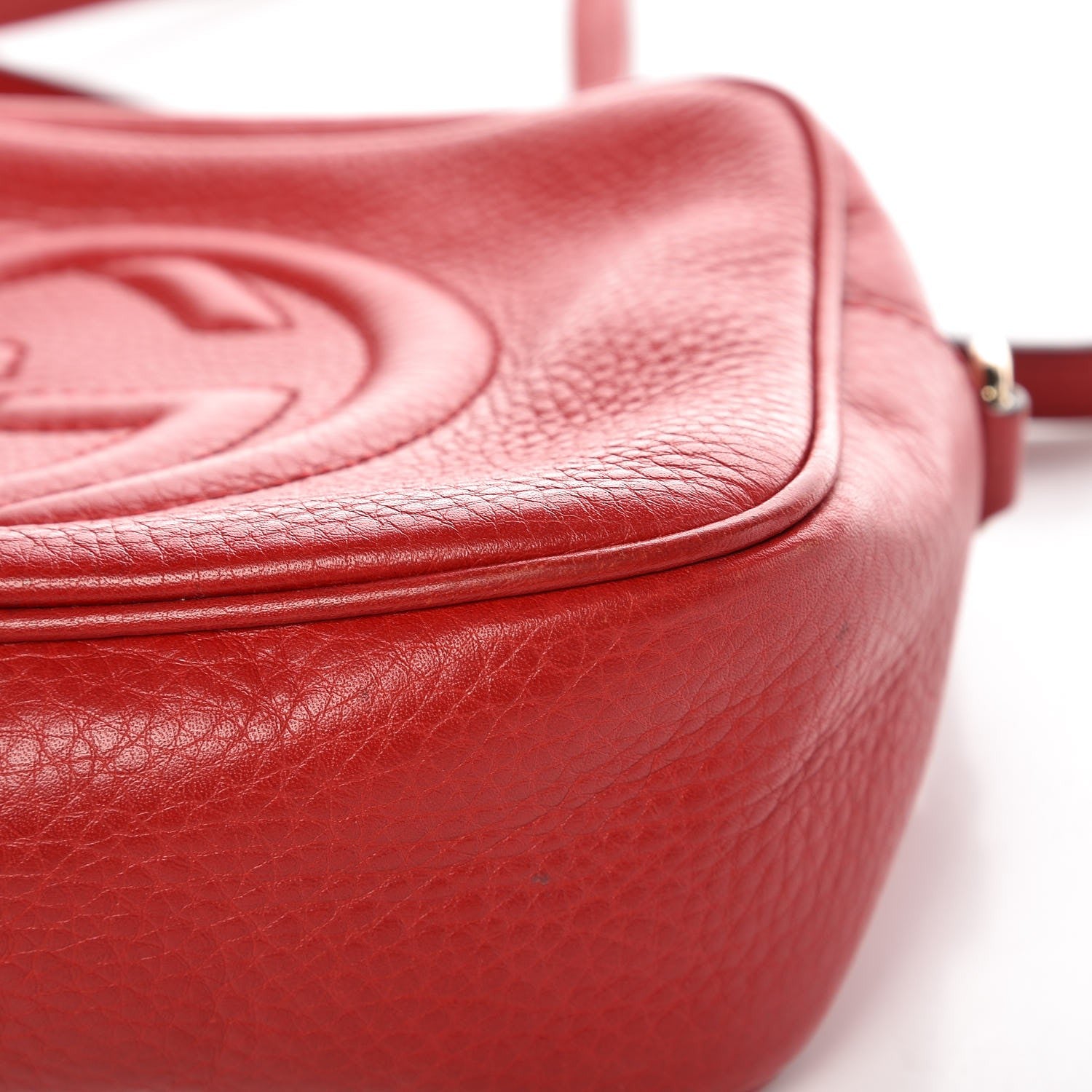 Gucci Pebbled Calfskin Small Soho Disco Bag Tabasco Red 8 of 8