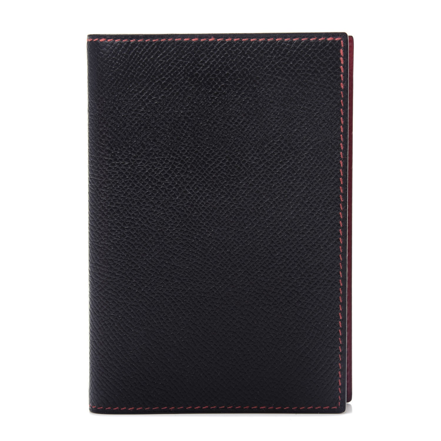 Hermes Courchevel Globe Trotter PM Agenda Cover Black Rouge Vif 1 of 9