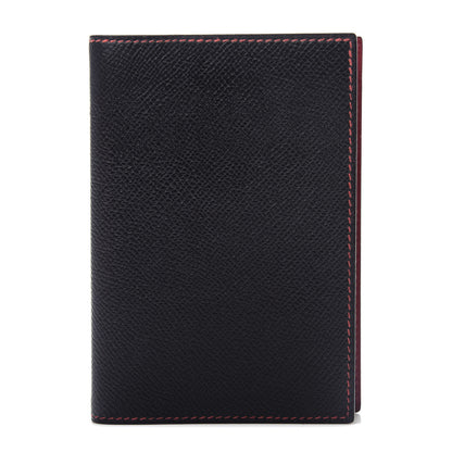 Hermes Courchevel Globe Trotter PM Agenda Cover Black Rouge Vif 1 of 9