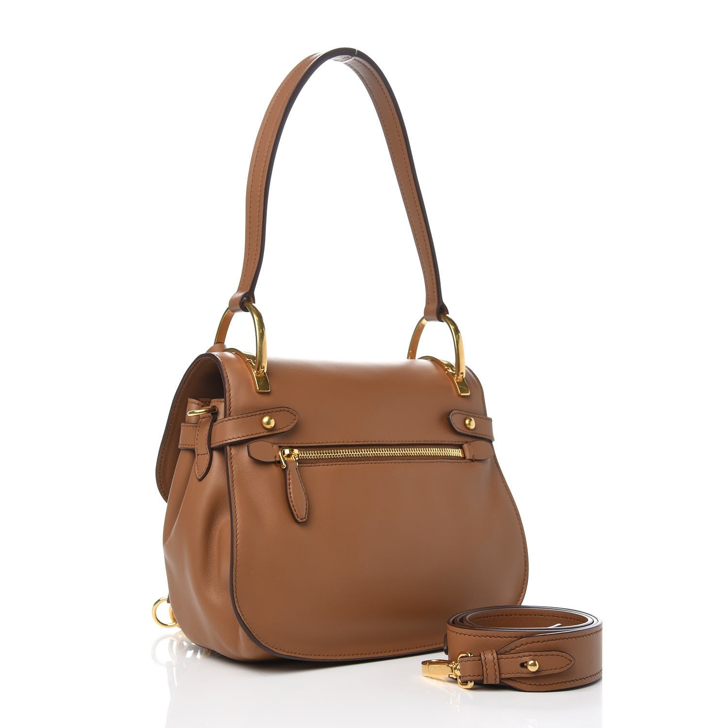 Prada City Calf Fringe Corsaire Bag Cannella 3 of 6