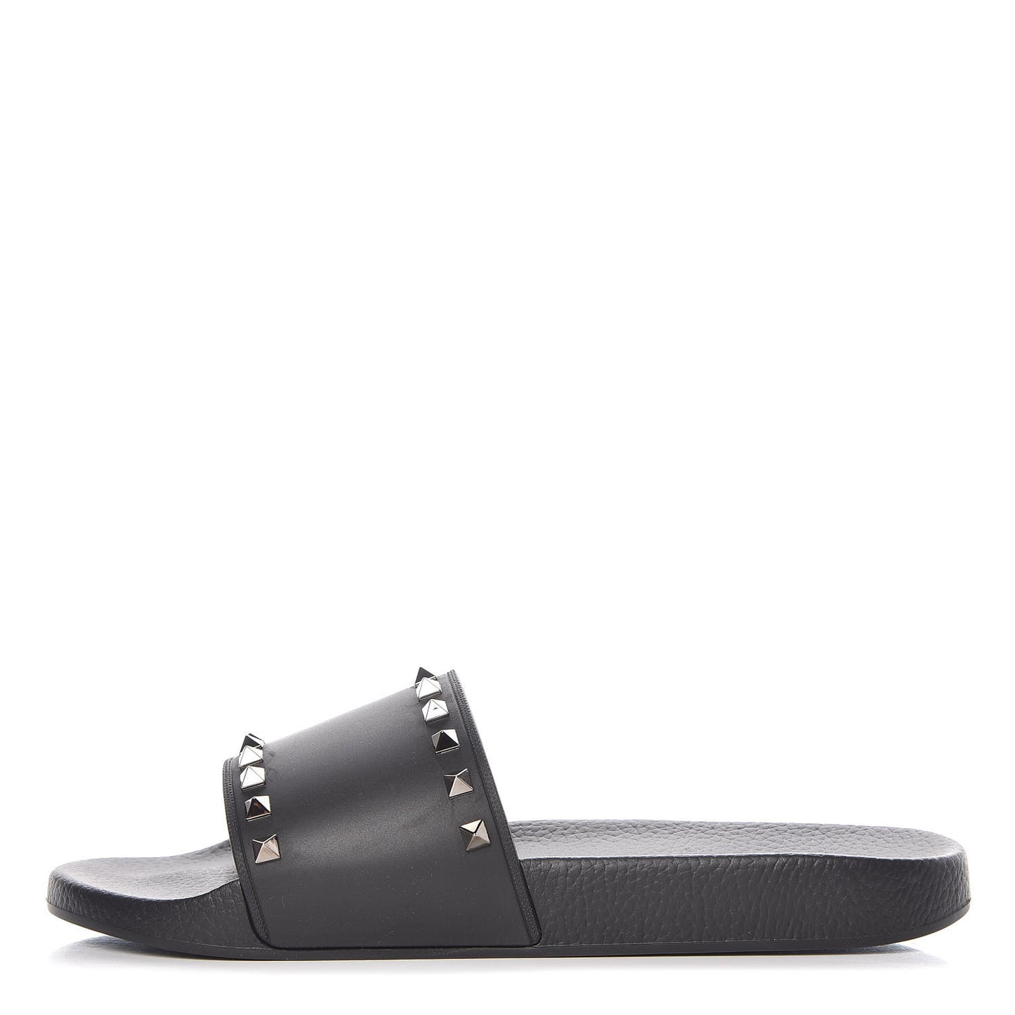 Rubber Rockstud Slide Sandals 44 Black