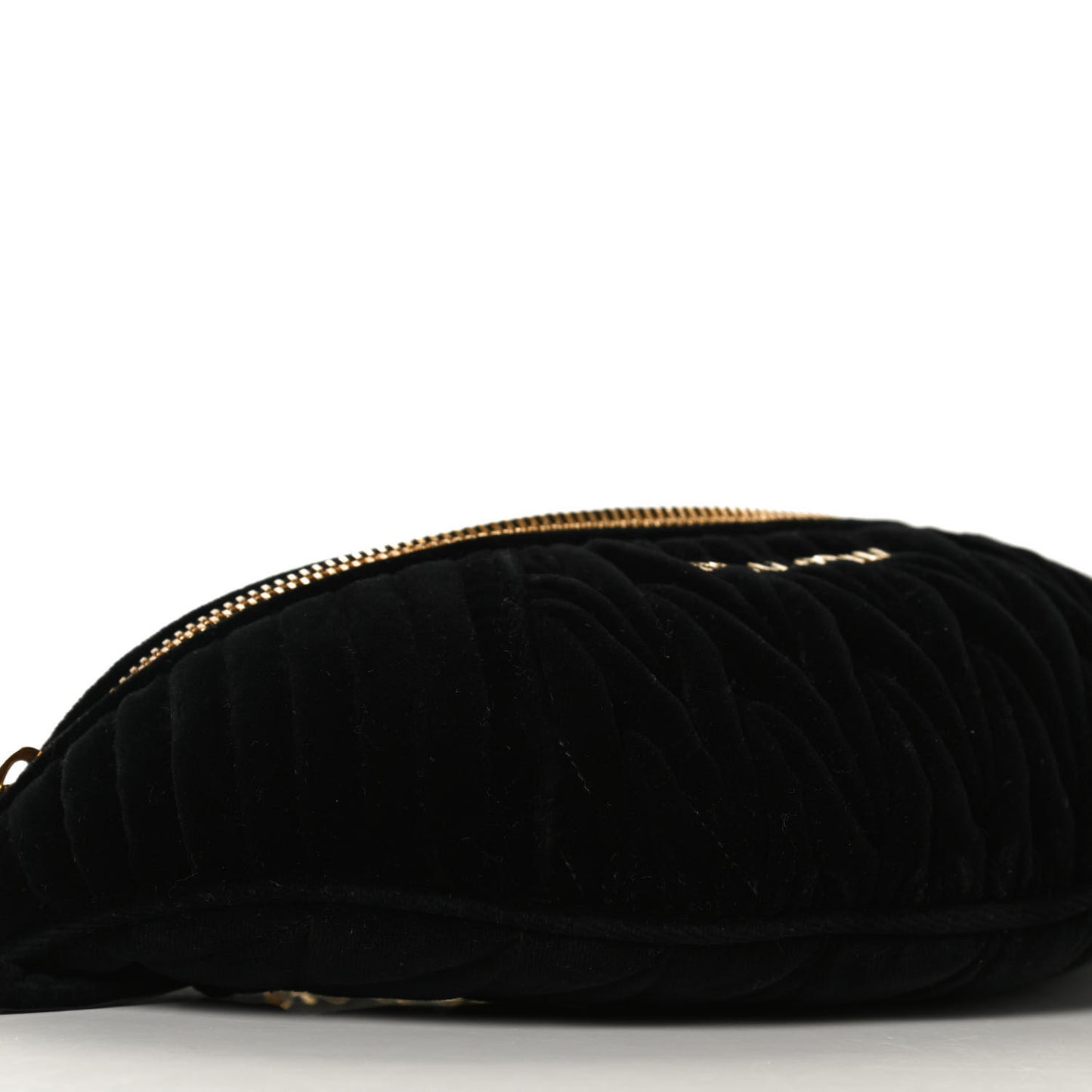 Velvet Matelasse Belt Bag Black
