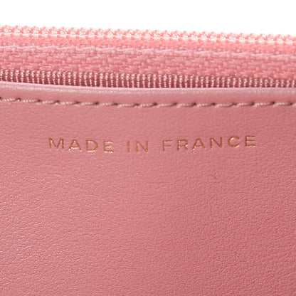 Chanel Iridescent Caviar Quilted Wallet on Chain WOC Rose Pink 9 of 11