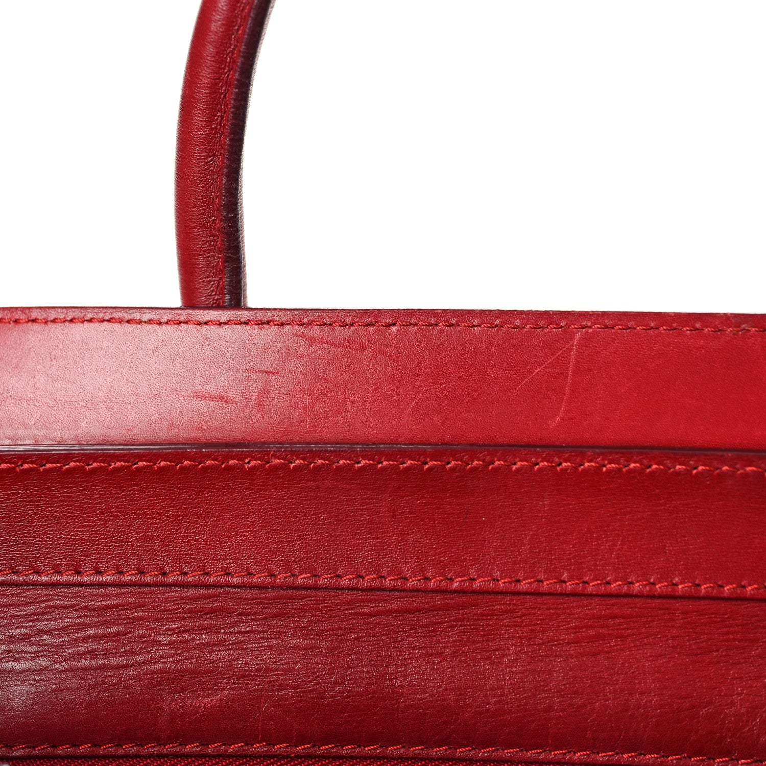 Celine Smooth Calfskin Mini Luggage Red 9 of 13