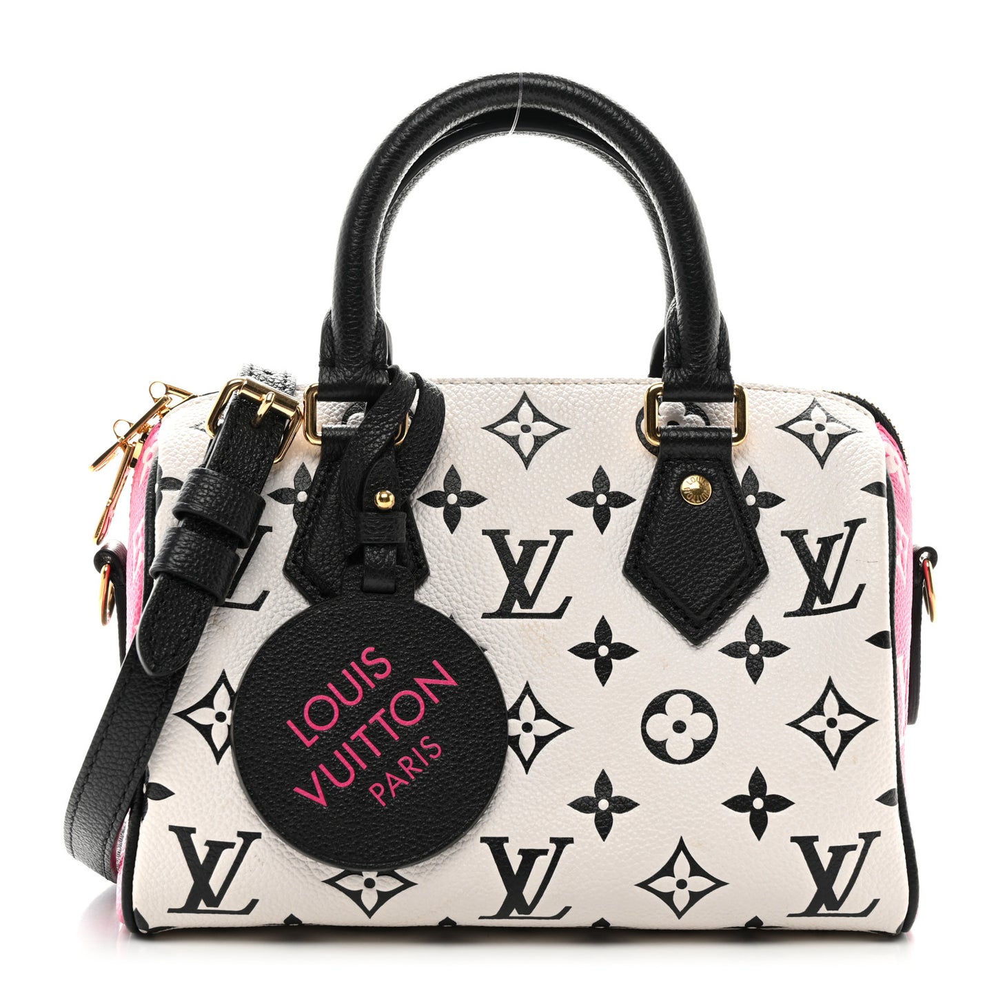 Empreinte Monogram Spring in the City Speedy Bandouliere 20 Black White Pink